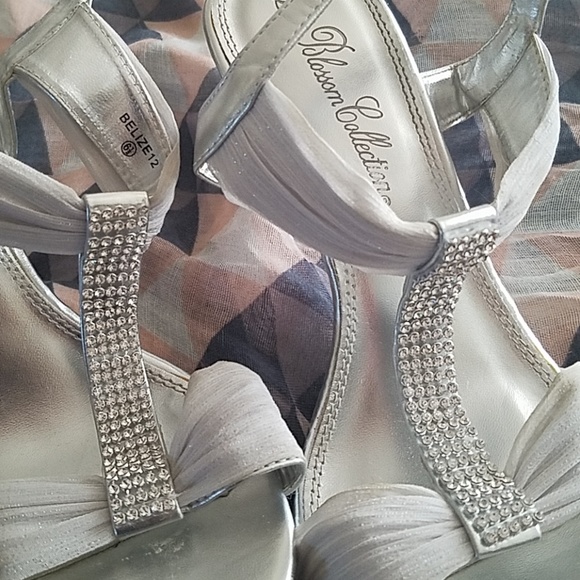 Rhinestone Silver Dress Heels - Picture 7 of 7